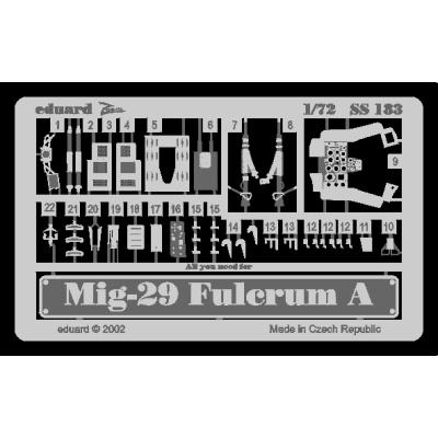 MAQUETTE MIG 29 FULCRUM A ITALERI 1/72 EDUARD SS183