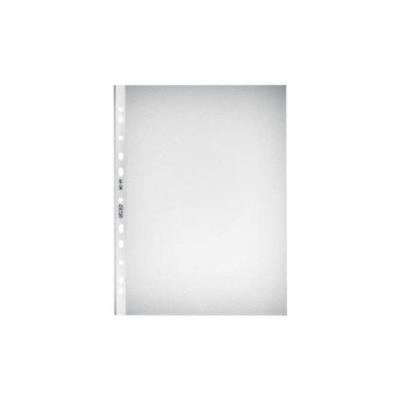 Herlitz - pochette perforée herlitz, format a4, ouvert en haut, 40 mu,grenelé, en pp, perforation euro, document résistant conte