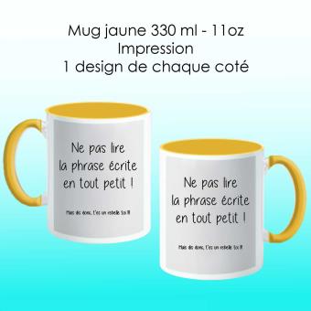Mug Jaune Avec Design Citation Rebelle Texte Noir Fond Blanc Tasse Et Mugs Achat Prix Fnac
