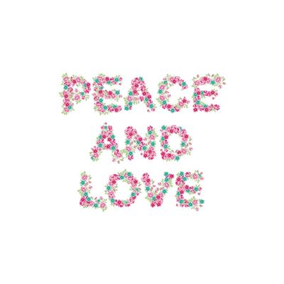 Papier flower power peace et love - artémio