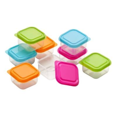 premier housewares 1209766 ensemble de 8 mini boîtes de conservation en plastique avec 2 + 2 + 2 + 2 couvercles rose vifvert li