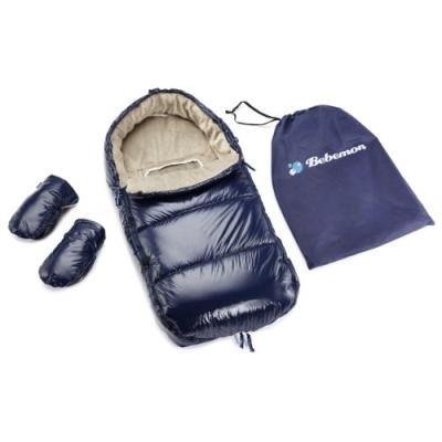 BEBEMON - BB131 - POLAR SAC CHANCELIÈRE AVEC MITAINES - BLEU