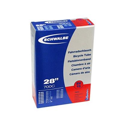 Schwalbe chambre à air 700x18-28c (27x1) valve presta sv15 noir