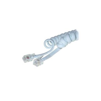 Telefonhrerkabel 2m, (spiralkabel) rj10, weiá good connections thw-02