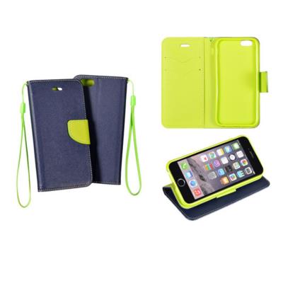 Etui latéral BCF pour Apple Iphone 6 PLUS-navy lime