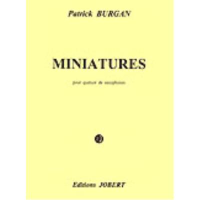 Partitions classique JOBERT BURGAN PATRICK - MINIATURES - 4 SAXOPHONES Saxophone