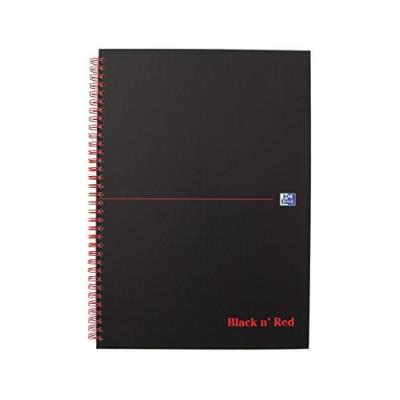 Oxford black n red 400047607 cahier a4 192 pages noir