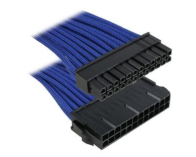 BitFenix - Rallonge d'Alimentation Carte Mère ATX 24 broches - 30cm - Gaine Bleue