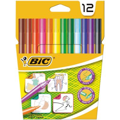 12 Feutres de coloriage BIC FOR SCHOOL