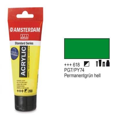 Amsterdam acrylique couleur 120ml tube vert permanent clair talens 21164618