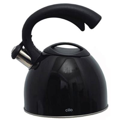 Cilio 430509 bouilloire acier inoxydable/laqué noir