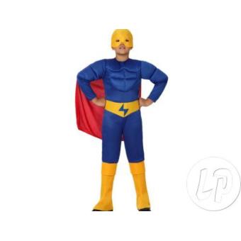 déguisement enfant super héros bleu taille 8-10 ans - 1