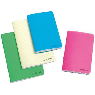 Carnet piqué en polypropylène 96 pages, 9 x14 cm, petits carreaux, 90 g