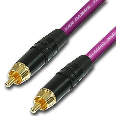 Designacable Van Damme Câble RCA/RCA asymétrique avec connecteurs plaqués or 20.0 violet