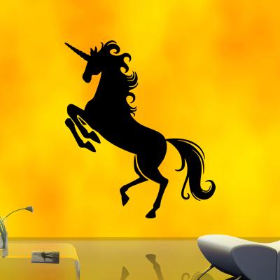 Pick and Stick Sticker Mural Licorne - 120 x 55 cm, Noir