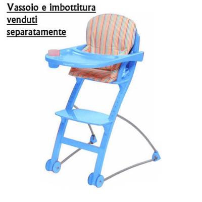 Foppapedretti chaise haute lu-lu bleu