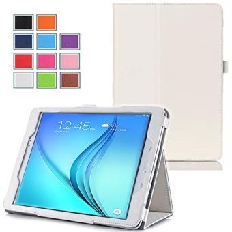 Housse Samsung Galaxy Tab A 10.1 2016 Wifi/4G (T580/T585/T580N) 10,1 pouces Cuir Style blanc avec Stand - Etui coque de protection tablette SAMSUNG ...