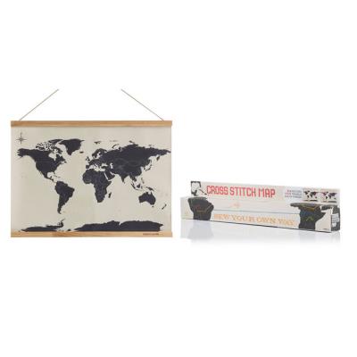 Carte du monde pour point de croix - 59,4 x 45 cm