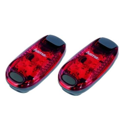 hama lampes LED de sécurité, kit de 2, plastique, rouge,