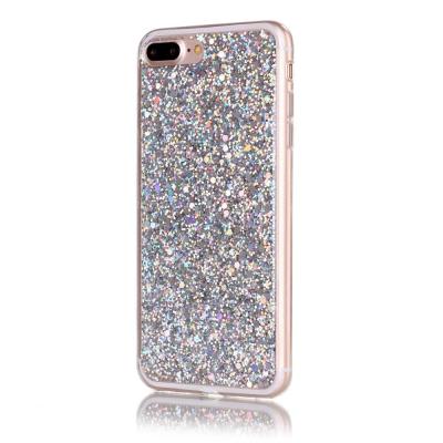 Coque en TPU Scintillant Sequins pour iPhone 7 plus 5.5 pouces - Silver