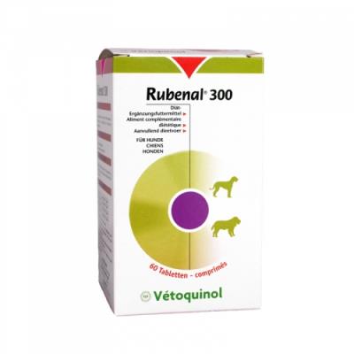 Rubenal compléments insuffisance rénale pour chiens et chats 300 mg boîte 60 comprimés
