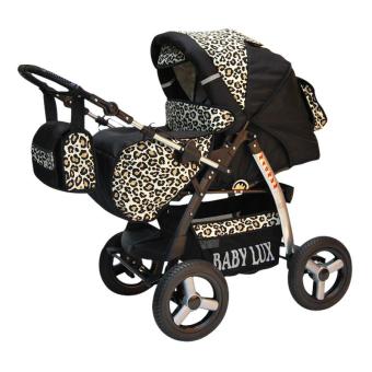 poussette canne leopard