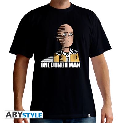 ONE PUNCH MAN - Tshirt Saitama Fun homme black S