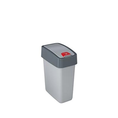 Keeeper 1060316000000 poubelle, plastique, argent, 29,5 x 18 cm