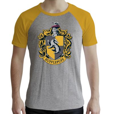 ABYstyle - HARRY POTTER - Tshirt - Poufsouffle - homme - gris & jaune - premium (S)