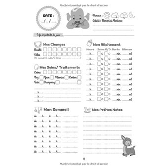 Carnet De Suivi Bebe A Remplir 0 A 6 Mois Cahier Tout En Un Pour Un Suivi Quotidien De Bebe Cadeau Ideal Future Maman 6 Pages Format 18 X 25 Cm Nlfbp Editions Broche Nlfbp Editions Achat Livre Fnac