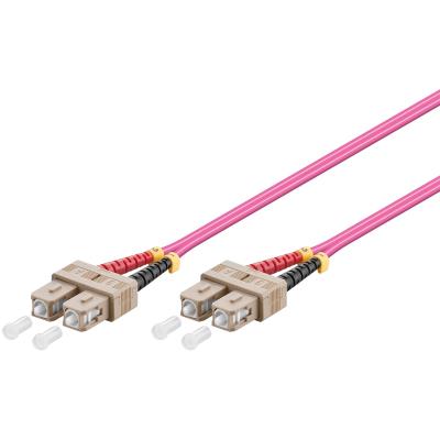 Goobay om4 câble patch à fibre optique duplex sc sc violet 1 m