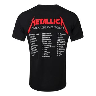 T-shirt Metallica MOP 86 European Tour Homme Noir