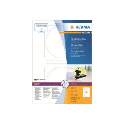 HERMA Special Maxi - ondoorzichtige CD/DVD-etiketten - 200 etiket(ten)