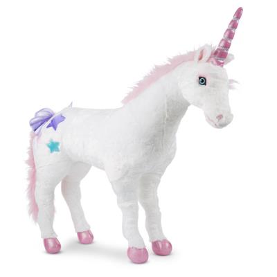 Peluche licorne blanche et rose Lisa