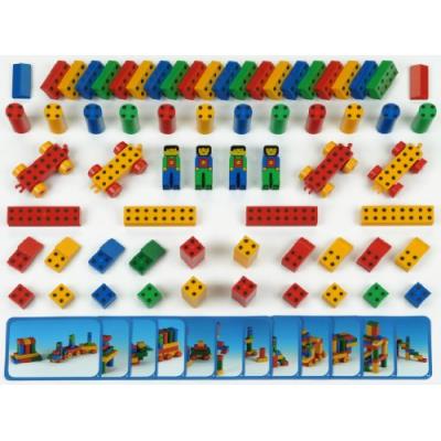 Klein - 0652 - jeu de construction - set ecole manetico 66 pièces et 12 cartes, sous sachet