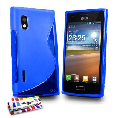 Coque Souple ORIGINALE Ultra Fine Bleu , Le S,  Premium de MUZZANO pour LG OPTIMUS L5