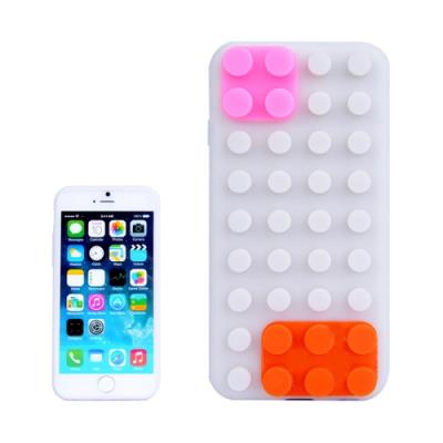 Iphone 6 Plus : Coque Housse Silicone Légo Beige