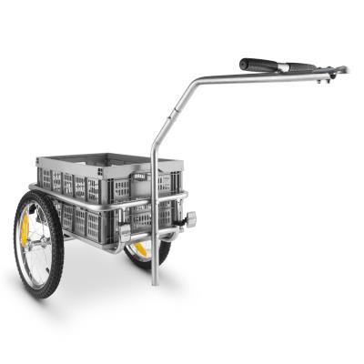 DURAMAXX Bigbig Box attelage vélo ou cariole à main 40L 40kg gris