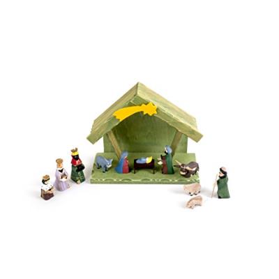 Small Foot Company 7961 Crèche avec Figurines pour Décoration de Noël Multicolore