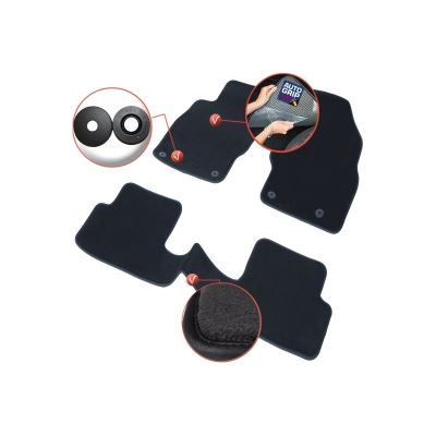 DBS 1764121 Tapis Auto - Sur Mesure - Tapis de sol pour Voiture - 3 Pièces - Antidérapant - Moquette Haute Qualité 1000g/m² - Finition Velours - Gamme Luxe