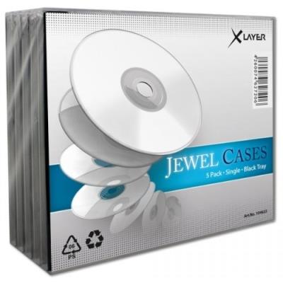 Boitier - X-Layer - CD Standard pour 1 CD fond noir, 5 pièces