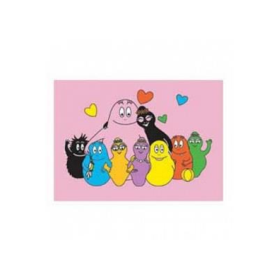 Carte Barbapapa double rose