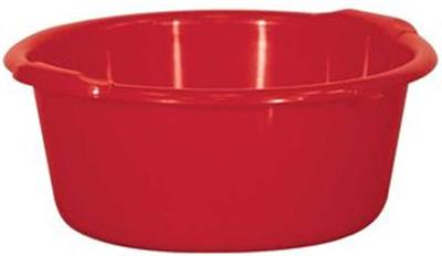 Aluminium et plastique bassine 14l 42x17 rond*rouge *rivaton