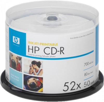 CD-R 52x imprimable full-surface, 50 pièces en cakebox