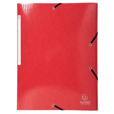 Chemise à 3 rabats et à élastiques A4 Iderama, 300 feuilles, 240 x 320 mm, carte polypropylène, rouge