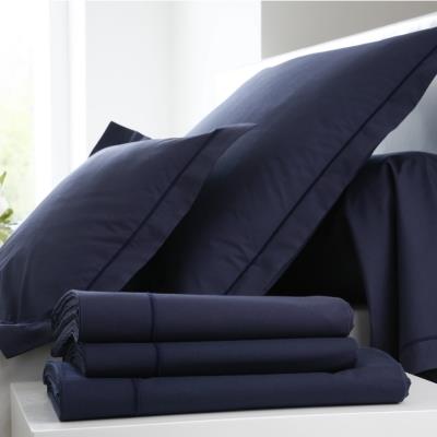 Drap Percale Easy BLANC DES VOSGES 180 x 290 cm Navy