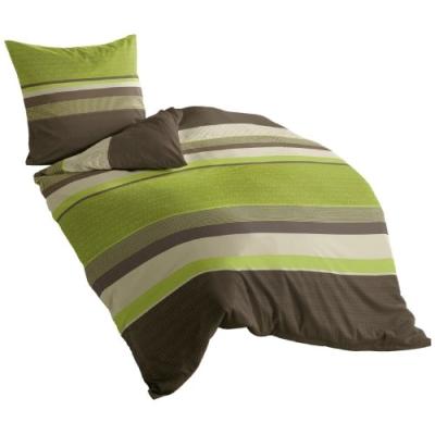 BIERBAUM WOHNEN 4630_13 PARURE DE LIT EN FLANELLE VERT 135 X 200 CM