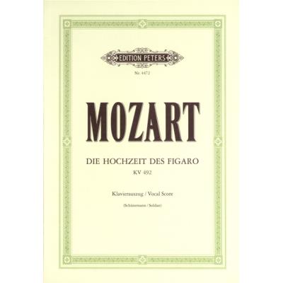 Partitions classique EDITION PETERS MOZART WOLFGANG AMADEUS - THE MARRIAGE OF FIGARO - VOICE AND PIANO (PAR 10 MINIMUM) Choeur et ensemble vocal