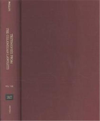 Testimonies from the Columbian Lawsuits, Repertorium Columbianum, Volume 8