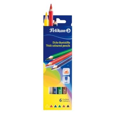 Pelikan crayons de couleur ?pais bsd6dn, ?tui de 6 en carton 724021